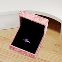 Aksominė papuošalų dėžutė – stilingas laikymo sprendimas moterims Ring Box white