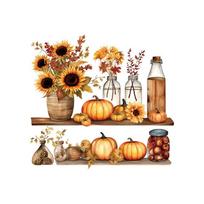 Rudens saulėgrąžų padėkos dienos sienų lipdukai festivalis Miegamojo lovatiesės sofos fono dekoravimas Lipdukai lipdukai 30x60CMx2pcs