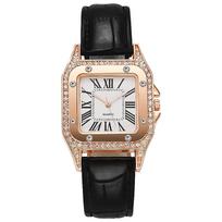 Laikrodis Wine Barrel Square Womens Watch Quartz Watch Dovanų laikrodis One Size juoda