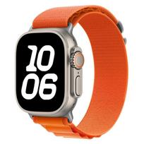 Alpių kilpa Apple laikrodžiui Ultra 2 Band 49mm 44mm 45mm 46mm 40mm 41mm 42mm 38mm apyrankė correa iwatch serija 10 9 8 7 SE 6 5 4 3 dirželis 49/45/44/42/46（S10） oranžinė