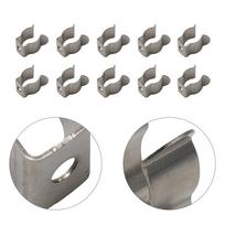 Sheds Spring Terry Clips Nerūdijančio plieno Kilpiniai spaustukai 10vnt 10mm gray