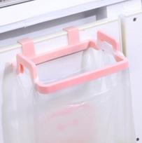 Panda Plastikinis Durų Galinės Pusės Šiukšlių Maišelio Laikiklis Daugiafunkcinis Virtuvės Spintelės Durų Šluostės Kabinimo Laikiklis Šiukšlių Maišelio Laikiklis bagged rožinė
