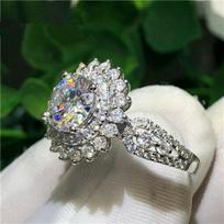Prabangus naujas Bohemian Ring Mados žiedas Moterų sužadėtuvių pasiūlymo žiedas No. 5 sidabras