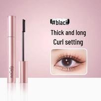 Atsparus vandeniui, prakaitui atsparus tušas nuo blakstienų by Xiaoyu Haitang: Ilgos, riestos, netepančios blakstienos studentams. 01# Black Mascara juoda