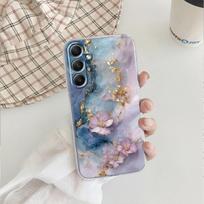 Gėlių marmurinis minkštas skaidrus silikoninis dėklas, skirtas Xiaomi Redmi Note 13 14T 15 Samsung A55 A35 S24 FE iPhone Huawei Honor fotoaparato apsauginis dangtelis Samsung Galaxy S20