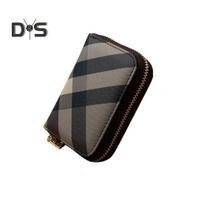 Card Holder Smooth Faux Leather Retro Style Organ Shape Geometric Pattern Multiple Card Slots for ID Drivers License Zipper Closure Credit Cards pilka