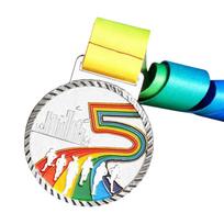 Metalinis auksinis sidabrinis bronzinis apdovanojimo medalis su juostele, nugalėtojo medalis vaikams, paaugliams, renginiams, klasėms, biurui ir sportui E