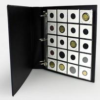 Puslapio monetų laikiklio lapas Skaidri organizacija 1 lapas 50 mm monetoms monetų rinkimui PVC puslapio albumas Praktinis