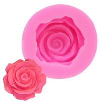 Flower  Rose Shape Silicone DIY 3D Cake Mold Fondant Soap Cupcake Candy Chocolate Jelly Decoration Baking Tool Moulds One Size rožinė