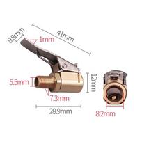 Patvarus 8 mm Automobilio Sunkvežimio Padangų Žalvarinis Oro Pripūtimo Siurblio Ventilio Jungtis Padangos Rato Užsegamas Adapteris Su Apsauginiu Atleidimo Ventiliu beige