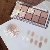 10 spalvų akių šešėliai Shimmer perlamutriniai matiniai blizgučiai žemės spalvos akių šešėlių paletė vandeniui atsparus ilgalaikis makiažas 13
