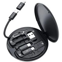 60 W Type-C į USB C prie Micro USB į apšvietimą greito įkrovimo adapterio rinkinys, skirtas iPhone 14 13 12 Pro OTG keitiklis kelių saugojimo dėžutei juoda