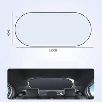 SEAMETAL automobilio skydelis nuo saulės UV apsauga sulankstomas automatinis galinio lango skydas nuo saulės Universalus automobilio lango skydelis su siurbimo taurelėmis 1PC for rear windshield sidabras/juoda