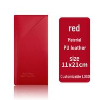 Unisex PU Leather Passport and Ticket Holder Cover raudona