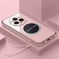Dėklas Realme 14 Pro, Dėklas Realme 14 Pro+, Prabangus kvadratinis dengimas, Magnetinis pritraukimas, Smūgiams atsparus silikoninis galinis dangtelis Case & Strap&Realme 14 Pro