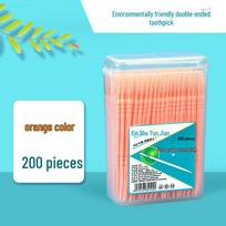 Xinshuyunjian Vienkartinių dantų krapštukų ir tarpdančių šepetėlių rinkinys - 200 vnt. oranžinė