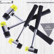 „Xiaohan“ guminis plaktukas su plienine vamzdžio rankena – idealiai tinka plytelių klojimo ir statybos darbams Single Black Hammer Head 30mm