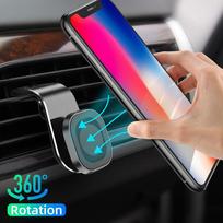 360 laipsnių magnetinis automobilinis telefono laikiklis, magnetinis automobilio laikiklis į oro ventiliacijos angą, GPS laikiklis, magnetinis stovas juoda