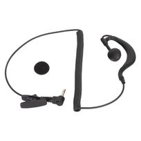 3.5MM Walkie Talkie Headset Earpiece Ear Hooked Clear Sound Quality 1 Pin Black for Two Way Radios