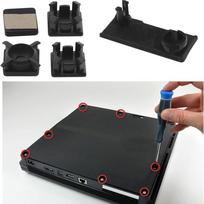 9 vnt. guminių kojelių užsukamo dangtelio dangtelis „PlayStation 3 PS3 Slim“ konsolės sistemai