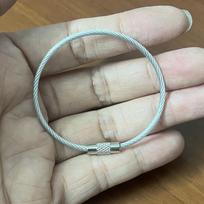 10 VNT./Daug Nerūdijančio Plieno Vielinio Lyno Raktų Pakabukas Vielinis Raktų Pakabukas Automobilio Kabelio Raktų Pakabukas Su Varžtiniu Užsegimu Lauko Žygiams 10pcs gray