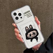 Kortelių dėklas Silikoninė piniginė Kišenė Dėklas iPhone 14 16 15 Max Honor Smart 90 200 Xiaomi Redmi Note 9 Oppo Reno 13F 14F Dangtelis Skaidrus telefono rėmelis Honor 8A/Huawei Y6 2019