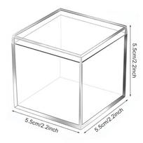 Kvadratinė plastikinė dėžutė su dangteliu Kvadratinė permatoma saldainių dėžutė Laikymo dėžutė transparent square box