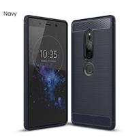 Dėklas Sony Xperia XZ2 Premium H8166 H8116, silikoninis buferis, atsparus smūgiams TPU minkštas galinis dangtelis, matinis dėklas Sony XZ2 Premium Sony Xperia XZ2 Premium mėlyna