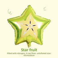 Aliuminio folijos plaukiojantys oro balionai vaisių ir daržovių formos, Nuotraukų rekvizitai, Renginių dekoracijos, Gimtadienio teminės vakarėlių dekoracijos 18 inch star fruit