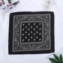 Moteriška sportinė skarelė kaklui, raištis, medvilninė bandana EMA juoda