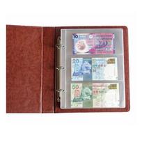 1 lapas 3 kišenės albumo puslapiai popieriniai pinigai banknotas valiutos laikiklis kolekcija