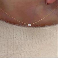 1 vnt. Europos ir Amerikos stiliaus unikalaus dizaino auksinis 6 nagų cirkono pakabukas karoliai moterims, nerūdijančio plieno užsegimas, raktikaulio grandinėlė Necklace&40+5cm auksas