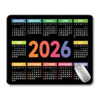 2026 Kalendorius Pelės Kilimėlis Stačiakampis Vandeniui Atsparus Namų Biuro Žaidimų Kompiuterio Nešiojamojo Kompiuterio Pelės Kilimėlis Stalo Kilimėlis Su Neslystančiu Guminu Pagrindu PC Aksesuarai Small
