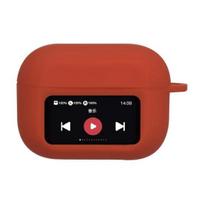 Silikoninis dėklas ausinėms, suderinamas su Bluetooth, skirtas AirPods, smūgiams atsparus, belaidžių ausinių įkrovimo dėklo dangtelis su ekranu, ausinių apsauginis apvalkalas, įmautė raudona