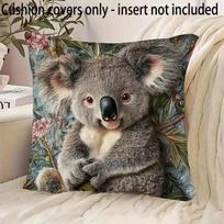 2 vnt. Modernus Vintažinis Koala Draugai Dvipusis Spaudas Užtrauktuku Užsegamas Pagalvės užvalkalas 45*45CM-1PC