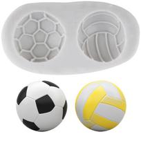 Futbolo Krepšinio Silikoninė Forma Beisbolo Regbio Tinklinio Fondanto Formelės Torto Dekoravimo Įrankiai Cupcake Viršus Saldaininė Molio Šokolado Gumpaste Forma pilka spalva