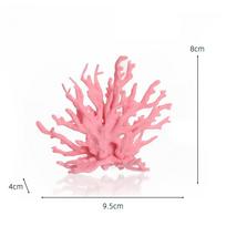 1pcs Artificial Coral, PVC Imitation Coral Reef Decoration, Artificial Aquarium Decoration Coral, Small Fish Tank Decoration Coral rožinė
