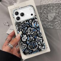 Grafiti Animacinis Kietaisiais Šonais Dėklas Apple iPhone 13, 14, 15, 16Plus, 17Pro iPhone 13 Pro