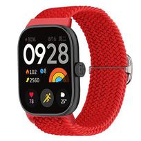 Nailono kilpinis laikrodžio dirželis Redmi Watch 4 dirželio priedams Sportinis kvėpuojantis Correa Pakeičiamas apyrankės Xiaomi Mi Band 8 Pro dirželis Redmi Watch 4 raudona
