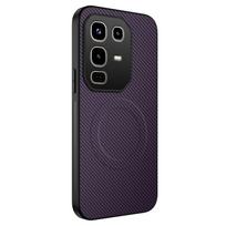 Infinix Note 50 Pro prabangus matinis telefono dėklas, skirtas Infinix Note 50 Pro, su Magsafe magnetiniu belaidžiu įkrovimu, atsparus smūgiams dangtelis For Note 50 Pro 4G violetinė