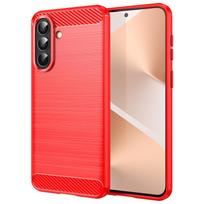 Dėklas Samsung Galaxy A57 Dėklas Samsung A57 5G Smūgiams atsparus minkštas silikonas Anglies pluošto telefono galinis dangtelis Dėklas Samsung A57 For Samsung A57 5G raudona