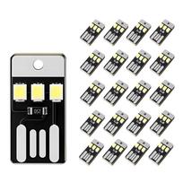 20 vnt. USB Mini LED Knygos Lemputė 5V 0.2W 2835 SMD Balta Šviesa Naktinė Lempa Maitinimo Bankui Nešiojamam Kompiuteriui Skaitymui Naudoti Nešiojama Lemputė 20PCS USB LIGHT