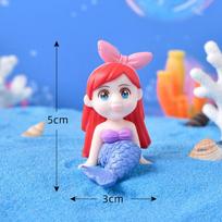 Pvc mielas undinėlės ornamentas mikro kraštovaizdžio kūrybinis akvariumas žuvų bako stalo dekoravimo priedai red hair mermaid
