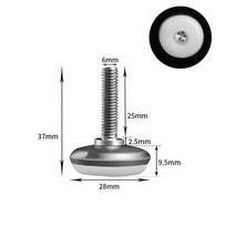 Neslystančios įsukamos reguliuojamos nailoninės bazės lygintuvai Baldų kojelės Grindų apsauga Baldų furnitūra 28xM8x20mm