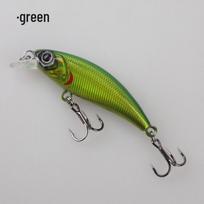 Mandarin Fish & Bass Bionic Minnow Lure with Reinforced Treble Hooks for Snakehead & Pale Chub - Long Cast Stream Artificial Bait žalia