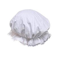Maid Bonnet Satins Ruffled Brim Delicate Lace for Women Lady Halloween Cosplay Headwear Accessory 1 balta