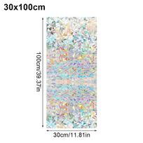 1 Ritininis 30/40/50/60cm Vaivorykštės Langų Plėvelė Privatumui Privatumo Lipdukai Dušo Langai Vaivorykštės Dekoracija 30x100cm
