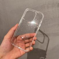 Glitter Clear Phone Case for iPhone 16 Pro 15 14 Plus, Sparkle Bling Transparent Cover with Soft TPU Bumper iPhone 17
