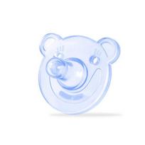 Animacinis meškiukas besišypsantis veidas manekeno čiulptukas silikoninis naujagimio čiulptukas spenelis Bear mėlyna