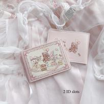 Girl's Dream spring picnic series rabbit and Bear driving License Set cute design Anti-degaussing multi-card card holder female model